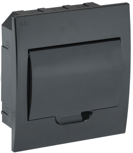 Щит пластиковый IEK ЩРВ-П-8 модулей непрозрачная дверь,черный IP41 Щит пластиковый IEK ЩРВ-П-8 модулей непрозрачная дверь,черный IP41