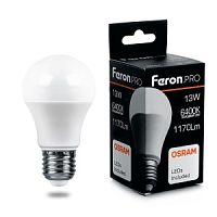 Лампа светодиодная Feron.PRO LB-1013 Шар E27 13W 6400K OSRAM LED