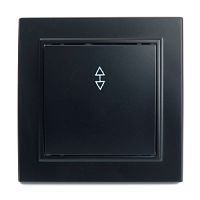Переключатель одноклавишный, 250В, 10А, серия Эрна, черный, Stekker PSW10-9005-03 39619 STEKKER