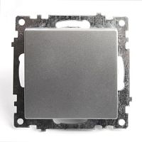 Переключатель 1-клавишный (механизм) STEKKER gls10-7110-03, 250v, 10а, серия катрин, серебро, 49178