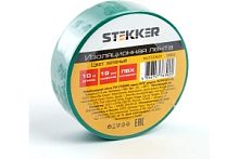 Изоляционная лента STEKKER INTP01319-10 0,13*19 мм, 10 м. зеленая