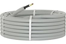 DKC Труба ПВХ гибкая гофрированная D=20мм (100м) с кабелем РЭК "ГОСТ+" ВВГнгLS 3*2,5 (Электротруба)