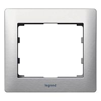 Рамка Legrand Galea Life 1 пост Brushed Aluminium (тертый алюминий)