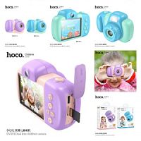 Детская камера HOCO DV201 Dual, 2.4″ IPS HD, FHD видео, 32 МП, 600mAh, max32Gb, цвет: розовый (1/10/60)