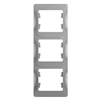 SE Glossa Алюминий Рамка 3-ая, вертикальная