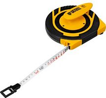 Рулетка геодезическая 30 м х 15 мм, закрытый корпус, фиберглассовая лента