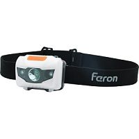 Фонарь налобный Feron TH2302 на батарейках 3*AAA, 1LED+2RED IP44, пластик