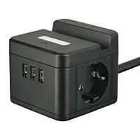 Удлинитель Uniel S-GCD2-1,5SBUH BLACK