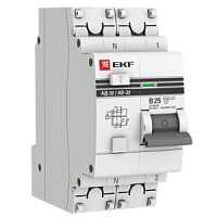 EKF PROxima Дифференциальный автомат АД-32 1P+N 25А/30мА (хар. C, AC, электронный, защита 270В) 4,5к