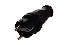 Вилка прямая каучуковая 230В, 2P+PE, 16A, IP44 EKF PROxima Вилка прямая каучуковая 230В, 2P+PE, 16A, IP44 EKF PROxima