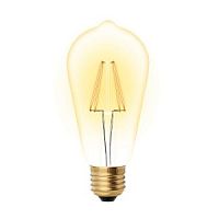 Лампа светодиодная 5 Вт E27 ST64 2250К 450Лм прозрачная 220-240В конус филаментная UL-00002360 Uniel