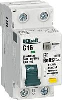 Выключатель автоматический дифференциального тока (АВДТ) 1P+N 16А 30мА AC х-ка C ДИФ-103 6кА DEKraft