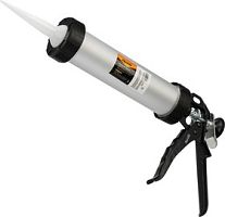 Пистолет для герметика, 400 мл, "закрытый", алюминиевый корпус, круглый шток 8 мм Пистолет для герметика, 400 мл, "закрытый", алюминиевый корпус, круглый шток 8 мм