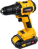 STEHER V1, 20 В, 45 Н м, 1 АКБ (2 А ч), бесщеточная дрель-шуруповерт, кейс (CDB-200-1)
