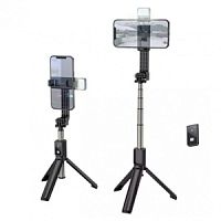 Монопод для селфи HOCO, K15, Treasure, bluetooth, штатив, трипод, с пультом управления, цвет: чёрный