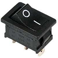 Выключатель клавишный 250V 3А (3с) ON-ON черный Micro REXANT