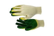 Перчатки трикотажные с 2-м латексным обливом(зеленые)