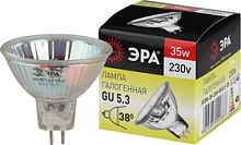 Лампочка галогенная ЭРА GU5.3-JCDR (MR16)-35W-230V-CL GU5.3 35Вт софит теплый белый свет